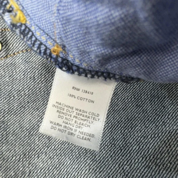 Sid Mashburn Jeans Mens 36x29 Blue Wide Leg Button Fly Indigo USA Made Tag 40x32
